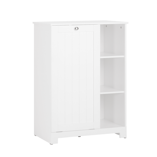 SoBuy Laundry Cabinet Chest Bathroom Storage Cabinet with Basket