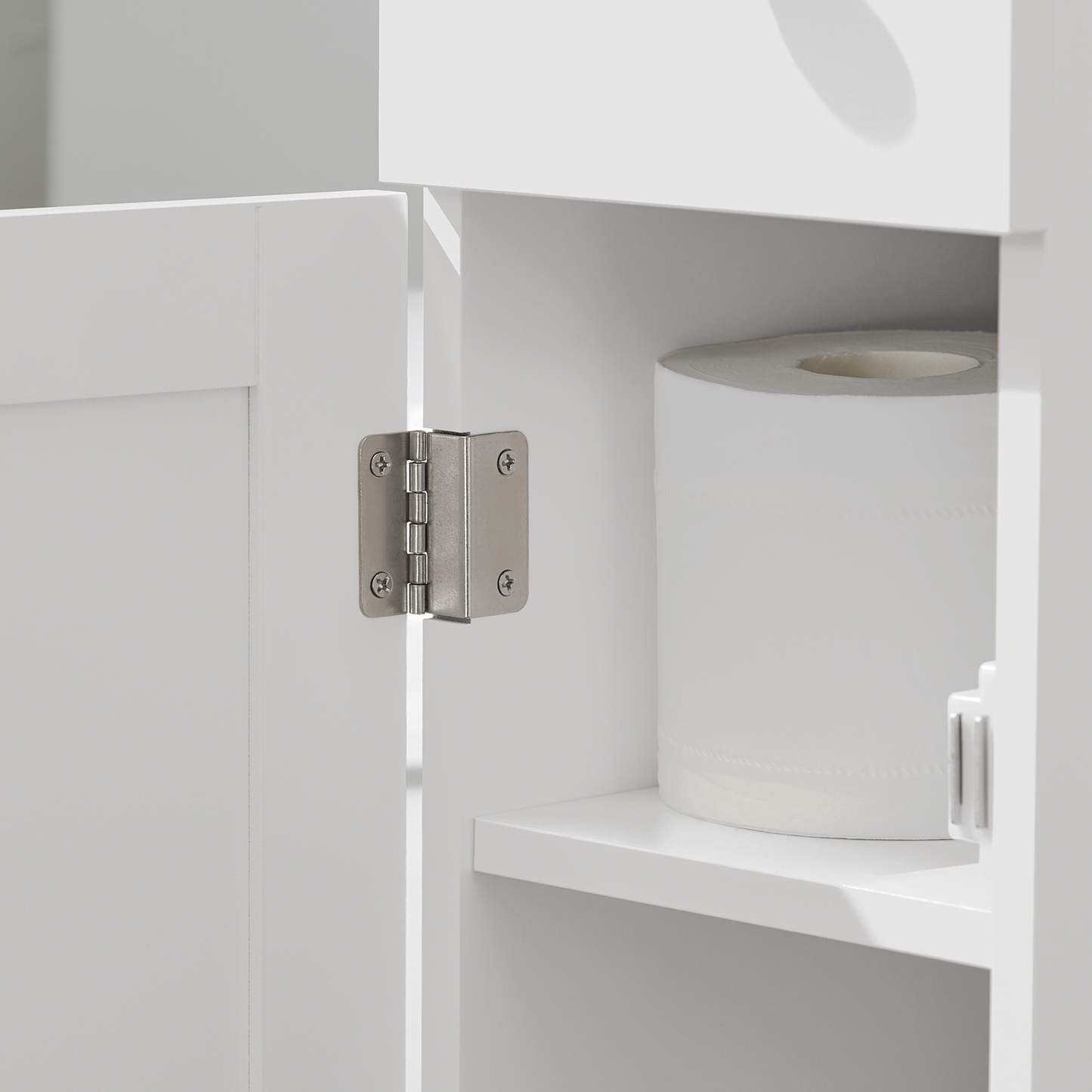 SoBuy Bathroom Cabinet Storage Cabinet Bathroom Toilet Paper Roll Holder