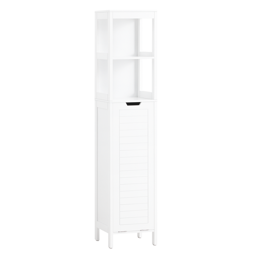 SoBuy Bathroom Tall Cabinet Bathroom Storage Cabinet With Laundry Basket