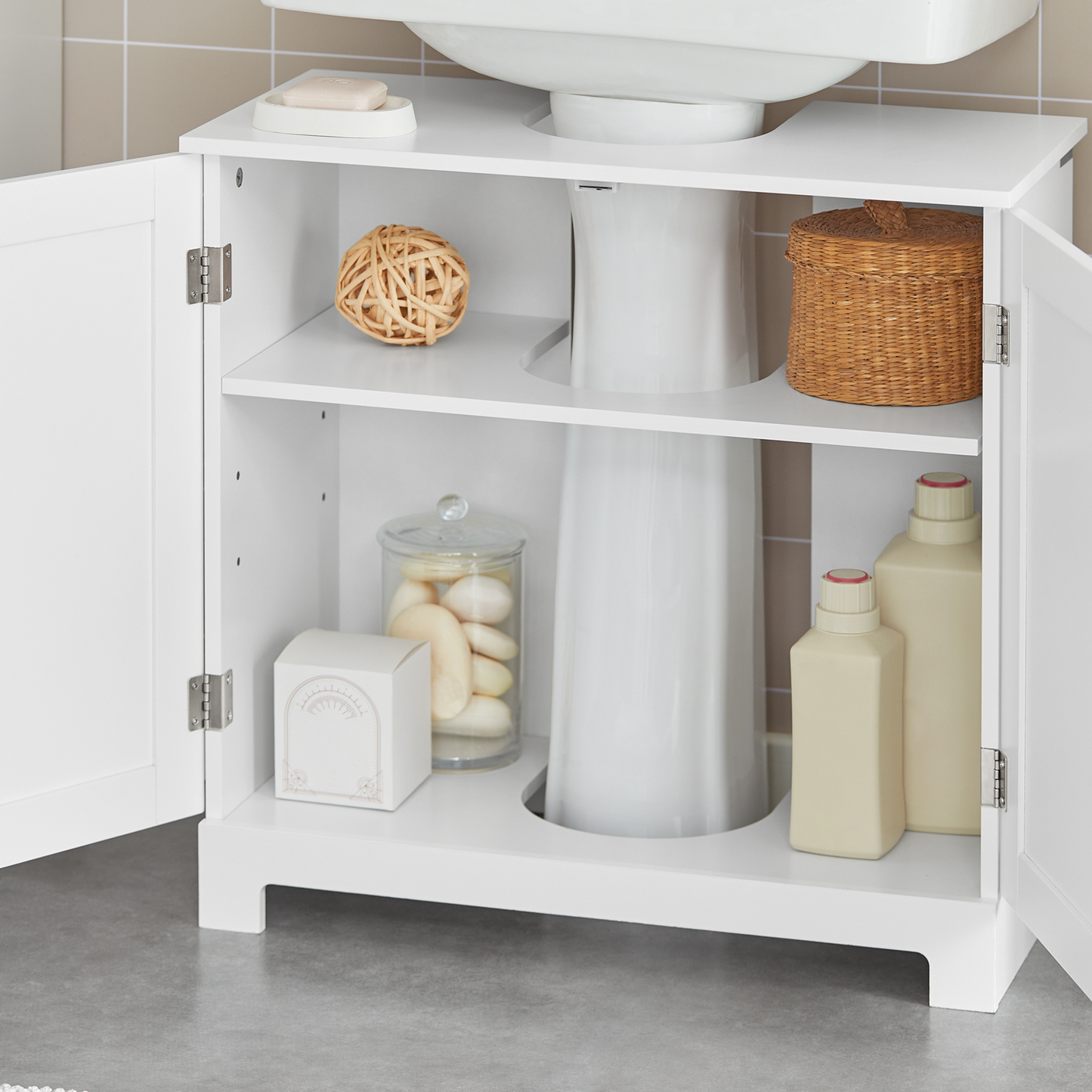 SoBuy Under Sink Cabinet Bathroom Vanity Unit, Suitable For Pedestal Sinks