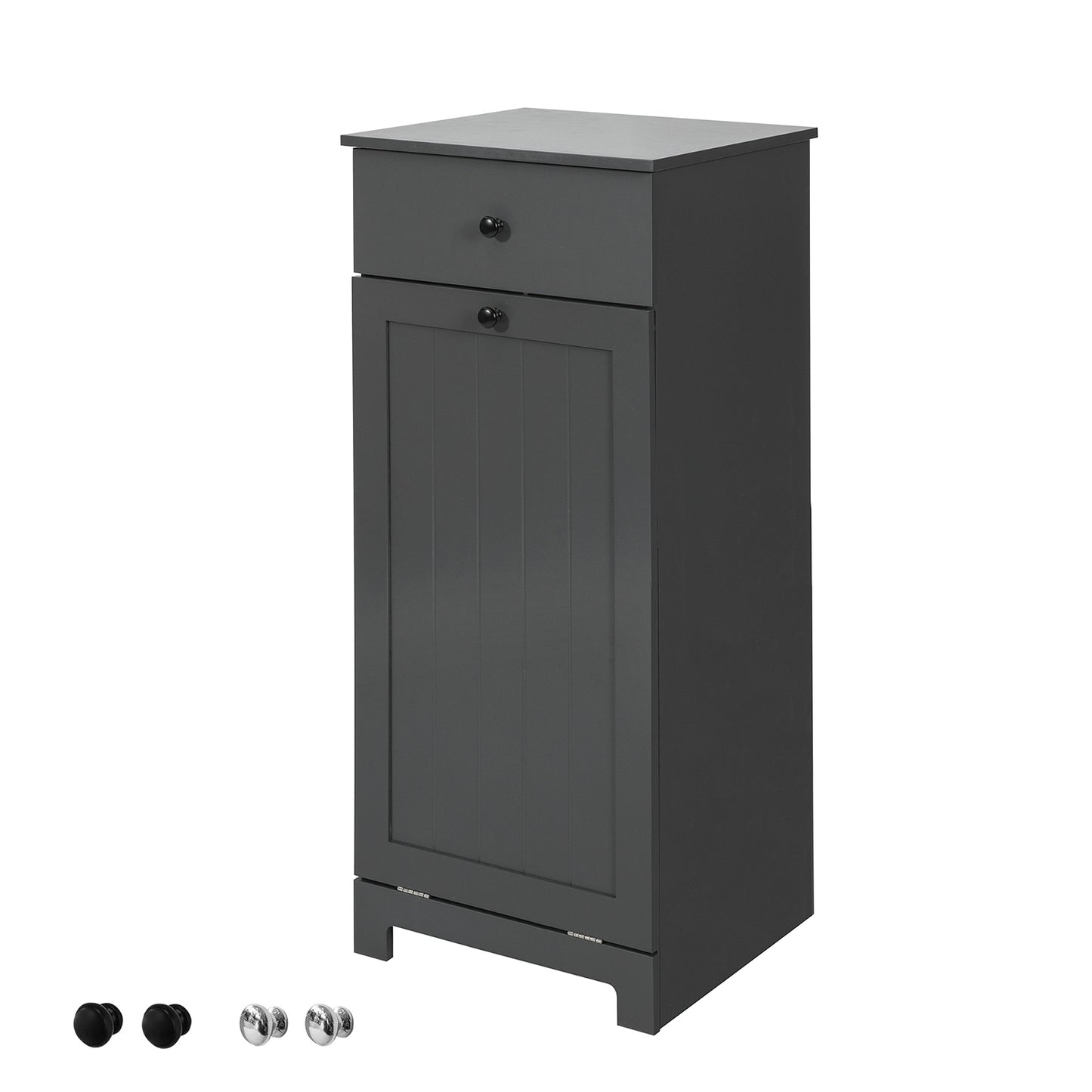 SoBuy Laundry Cabinet with Basket and Drawer, Tilt-Out Laundry Hamper, Storage Cabinet