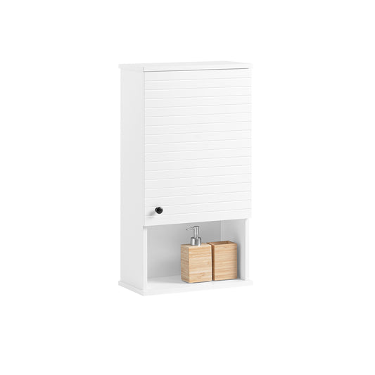 SoBuy Wall Mounted Single Door Bathroom Storage Cabinet Medicine Cabinet White