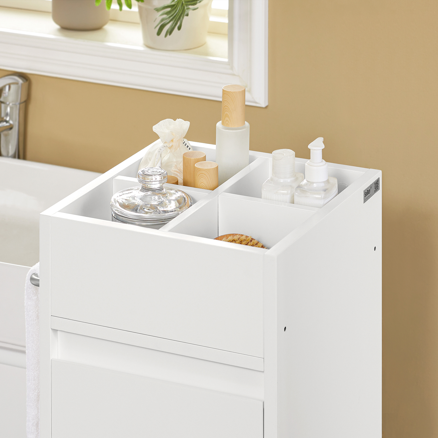 SoBuy White Bathroom Cabinet Bathroom Storage Cabinet Unit With 3 Drawers