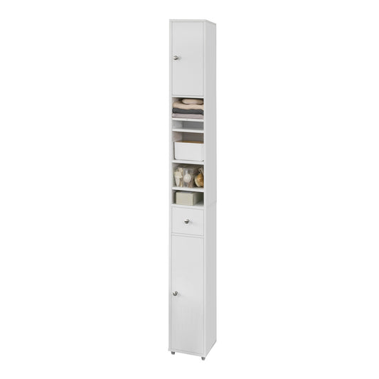 SoBuy White Tall Bathroom Cabinet High Storage Cupboard with Shelves