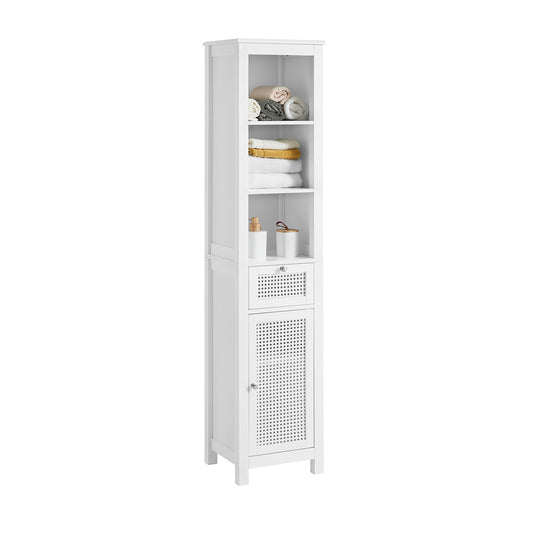 SoBuy Tall Bathroom Cabinet Storage Cabinet with 3 Shelves 1 Drawer 1 Cabinet