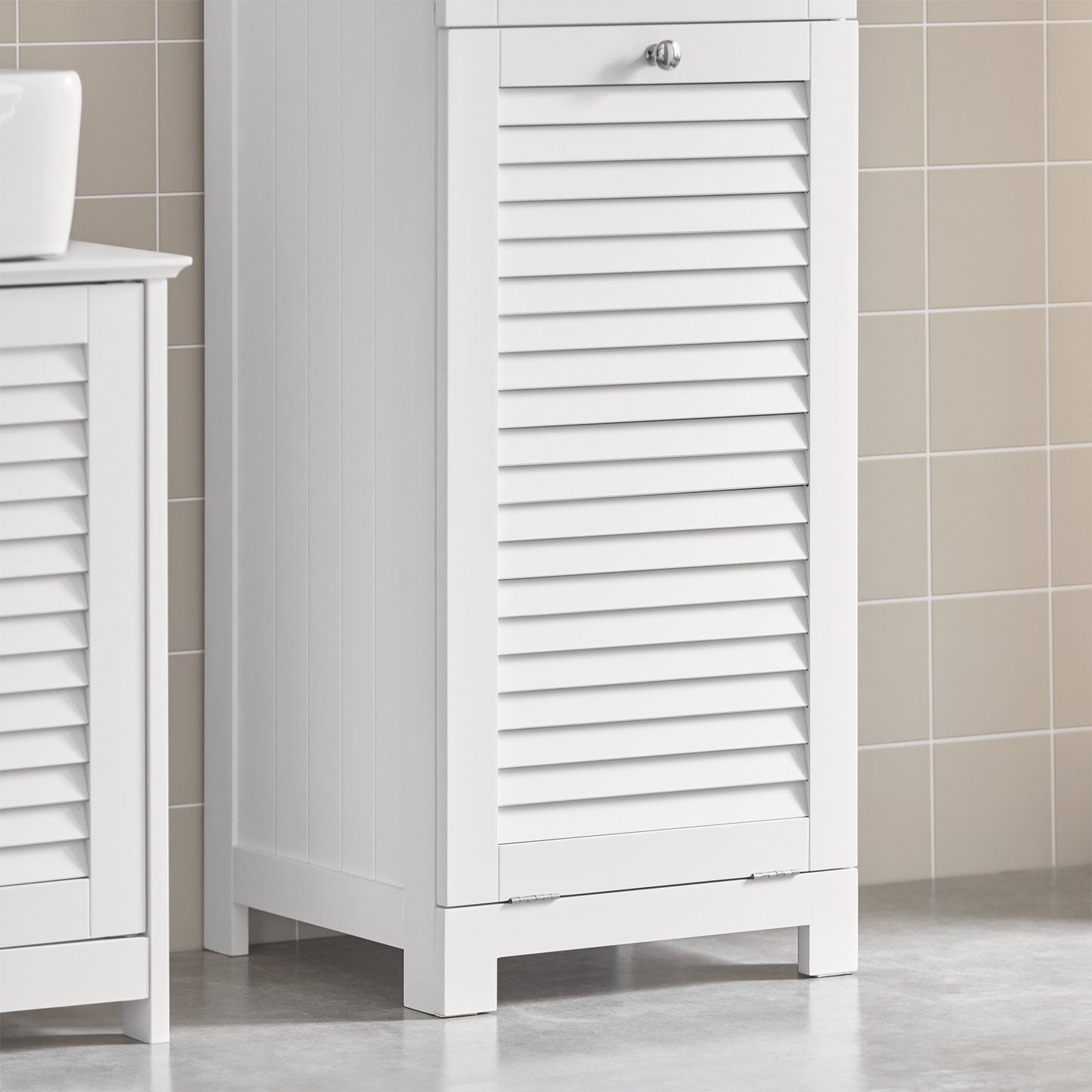 SoBuy Bathroom Laundry Basket Laundry Cabinet Bathroom Storage Cabinet