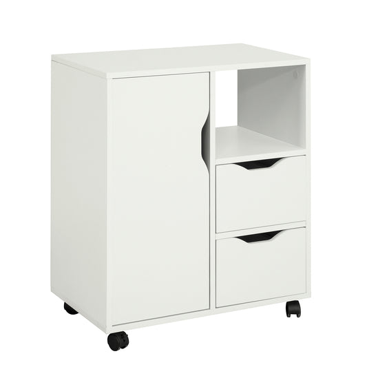 Sobuy Home Office File Cabinet Printer Stand, Storage Cabinet On Wheels