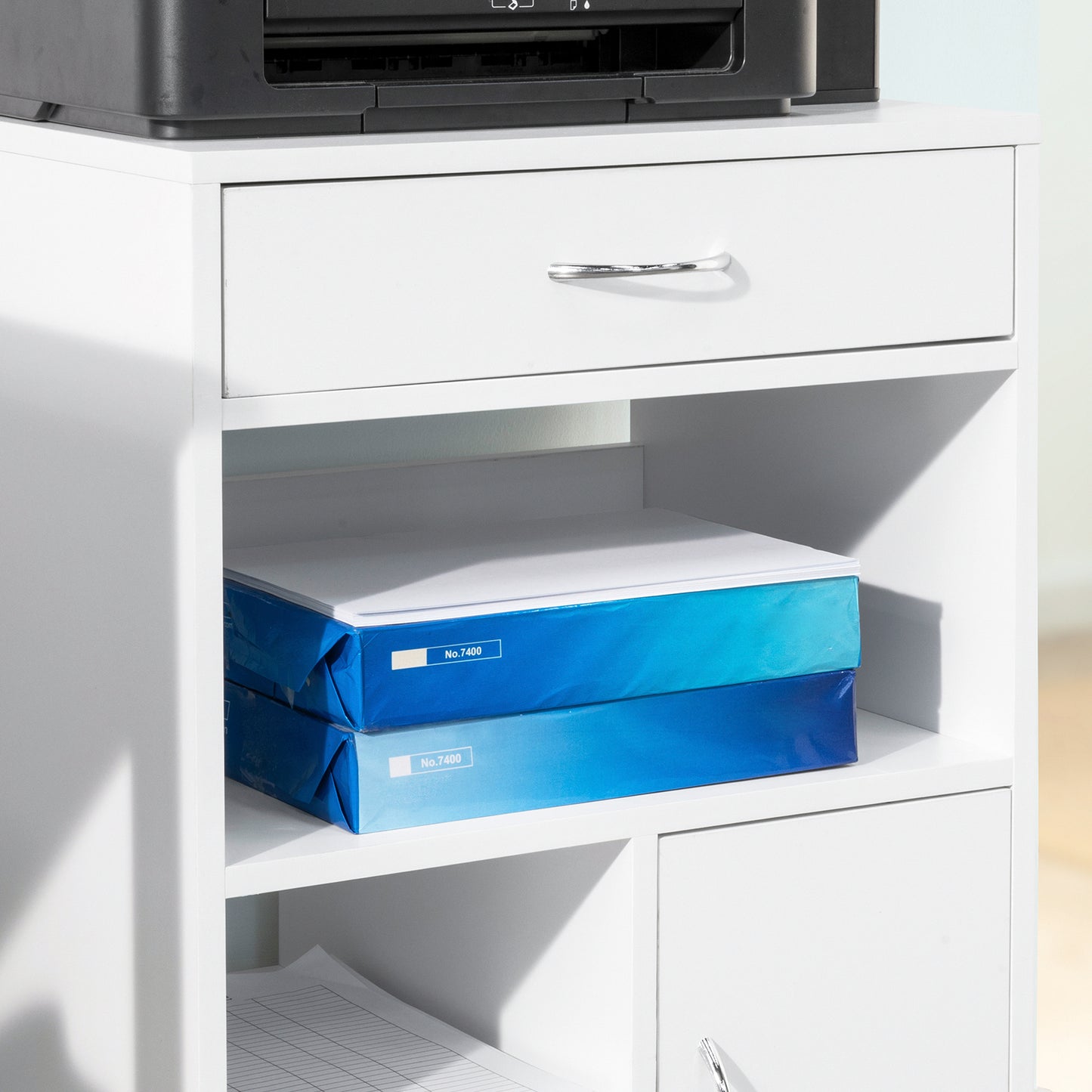 SoBuy Printer Stand with Drawer and Door Filing Cabinet Office Trolley