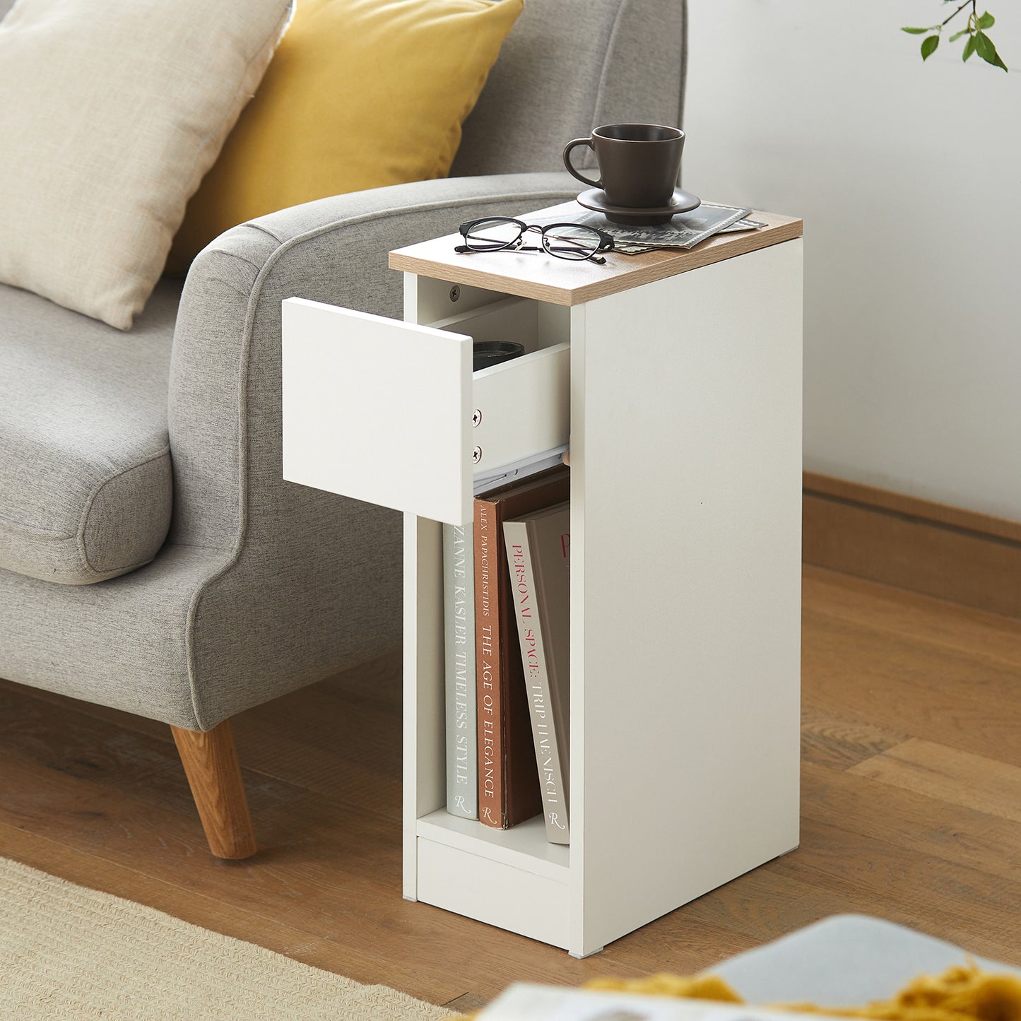 SoBuy Bedside Table Nightstand Side Table End Table Sofa Table Telephone Table Lamp Table with Drawer