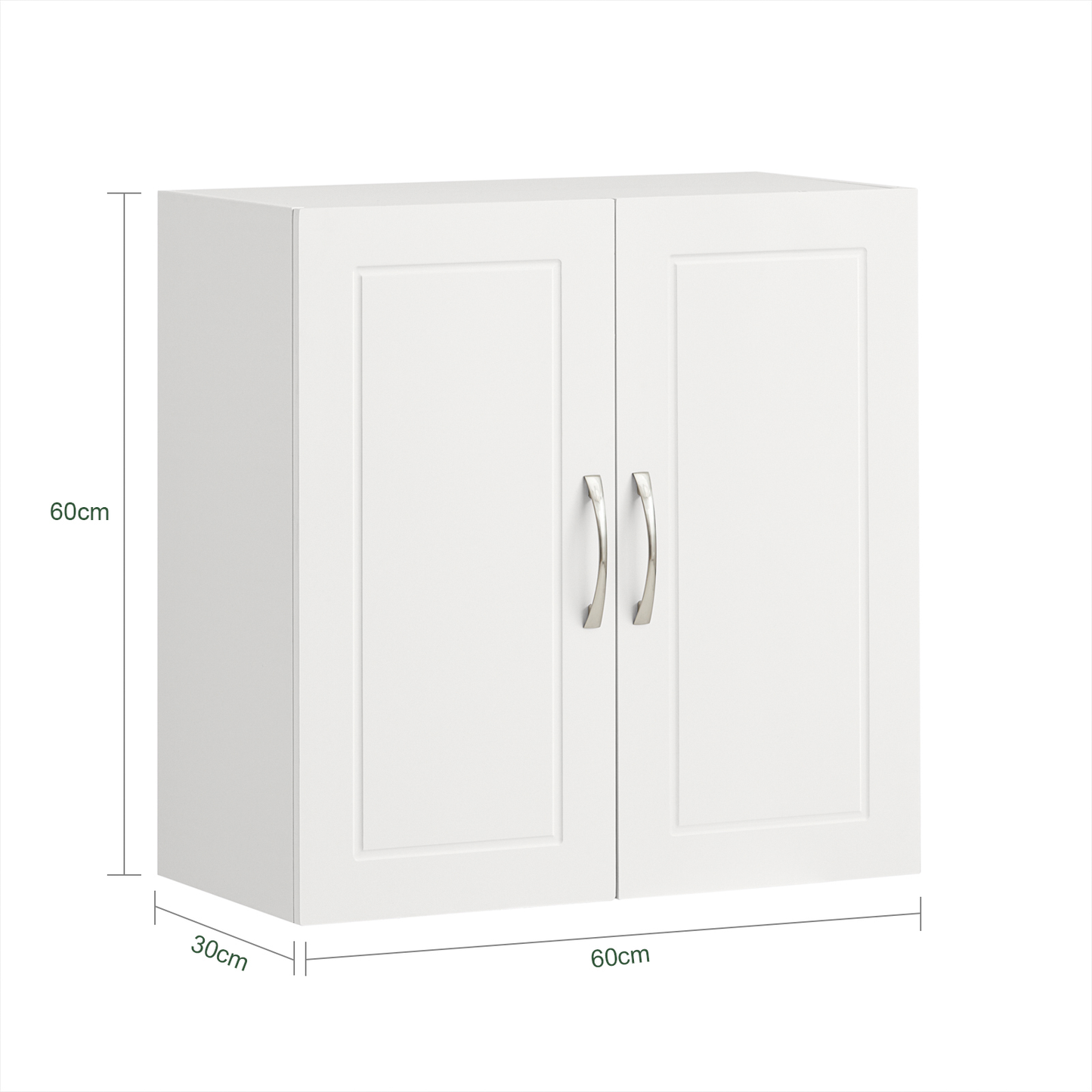 SoBuy FRG231-W White Wall Cabinet, Bathroom Cabinet, Kitchen Cabinet, Storage Cabinet, Laundry Room Cabinet