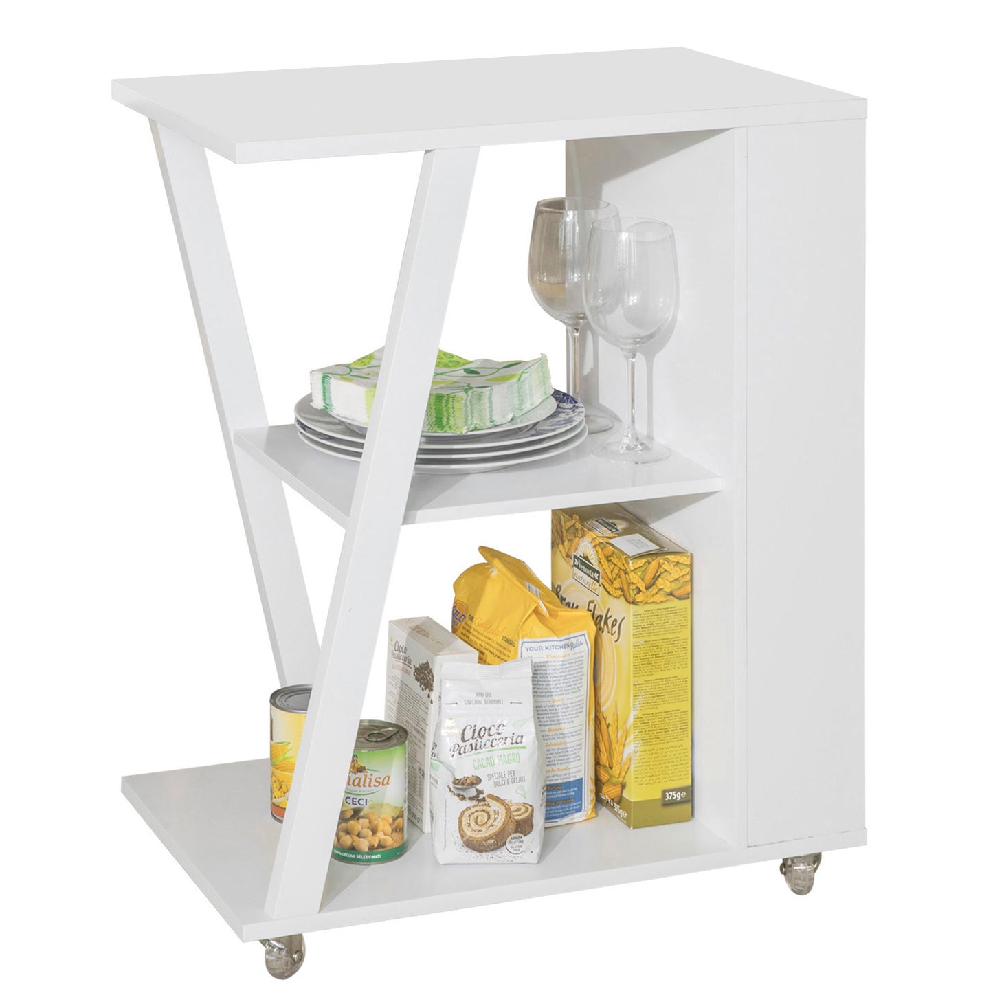 SoBuy Kitchen Serving Trolley Storage Trolley, Side Table End Table On Wheels