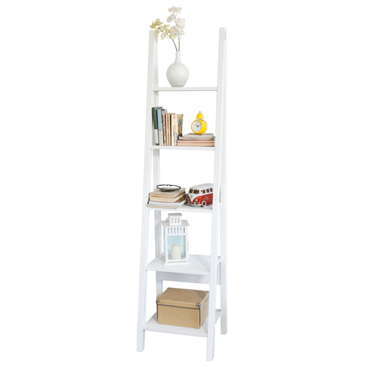 SoBuy 5 Tiers Ladder Shelf, Storage Display Shelving Wall Shelf Bookcase