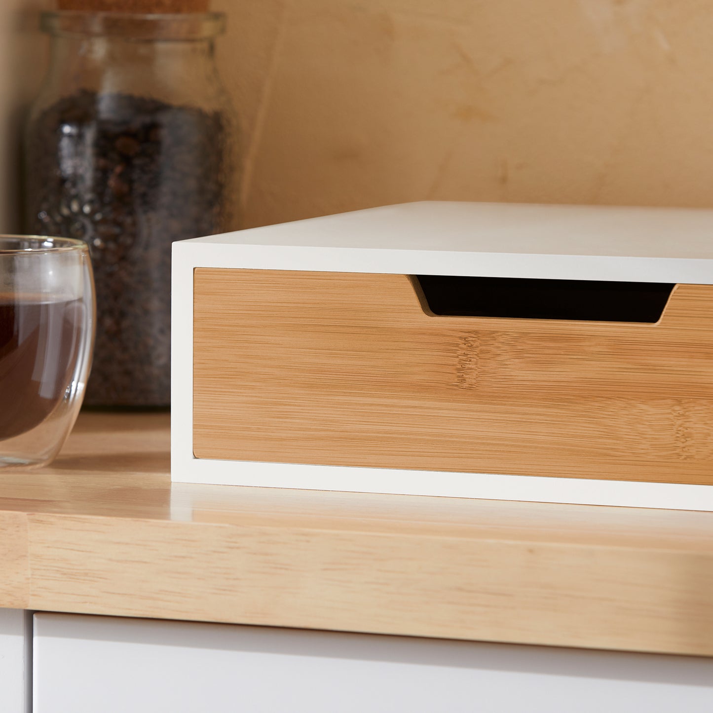 SoBuy FRG179-WN, Coffee Pod Storage Drawer, Coffee Capsule Holder Stand Box,Teabags Storage Case