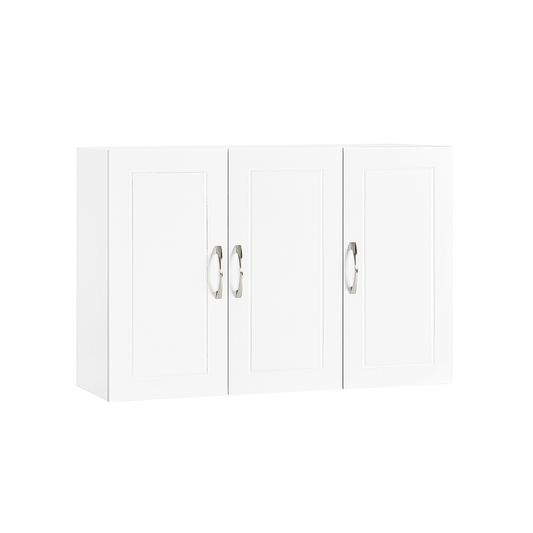 SoBuy White 3 Doors Home Kitchen Bathroom Wall Cabinet Wall Storage Cabinet Unit