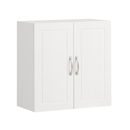 SoBuy FRG231-W White Wall Cabinet, Bathroom Cabinet, Kitchen Cabinet, Storage Cabinet, Laundry Room Cabinet