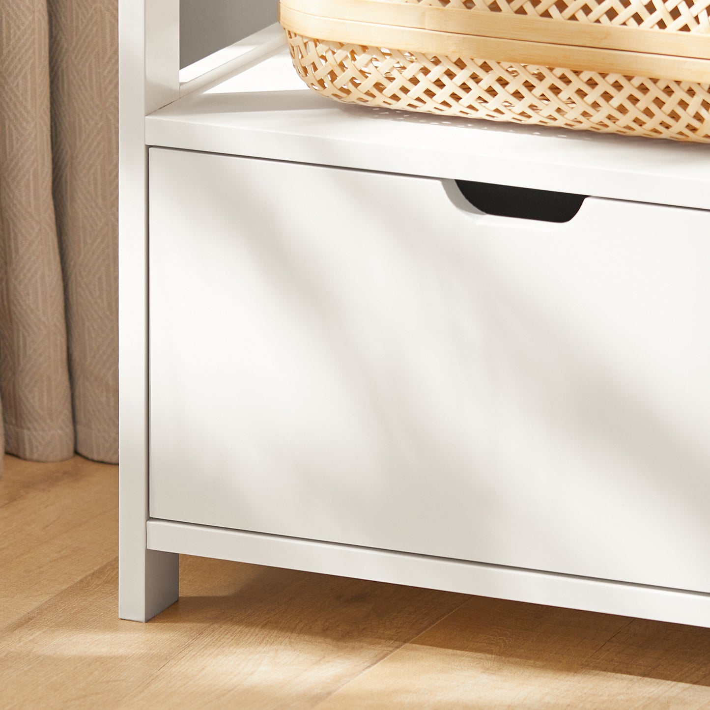 SoBuy FRG258-W Bedside Table with 2 Drawers, Side Table, Lamp Table, Night Stand, End Table, White
