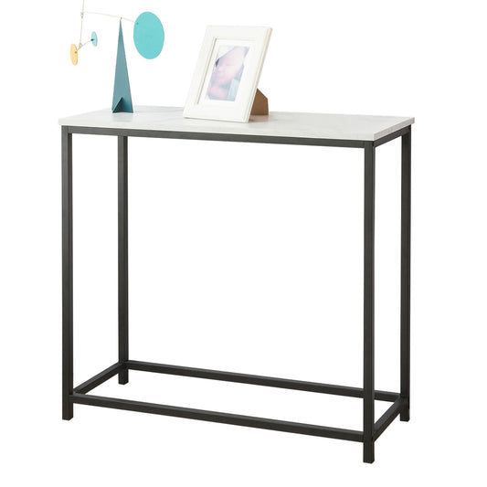 SoBuy FSB29-SCH Console Table with Metal Frame Hallway Table Decorative Side Table W80 x D30 xH75 cm