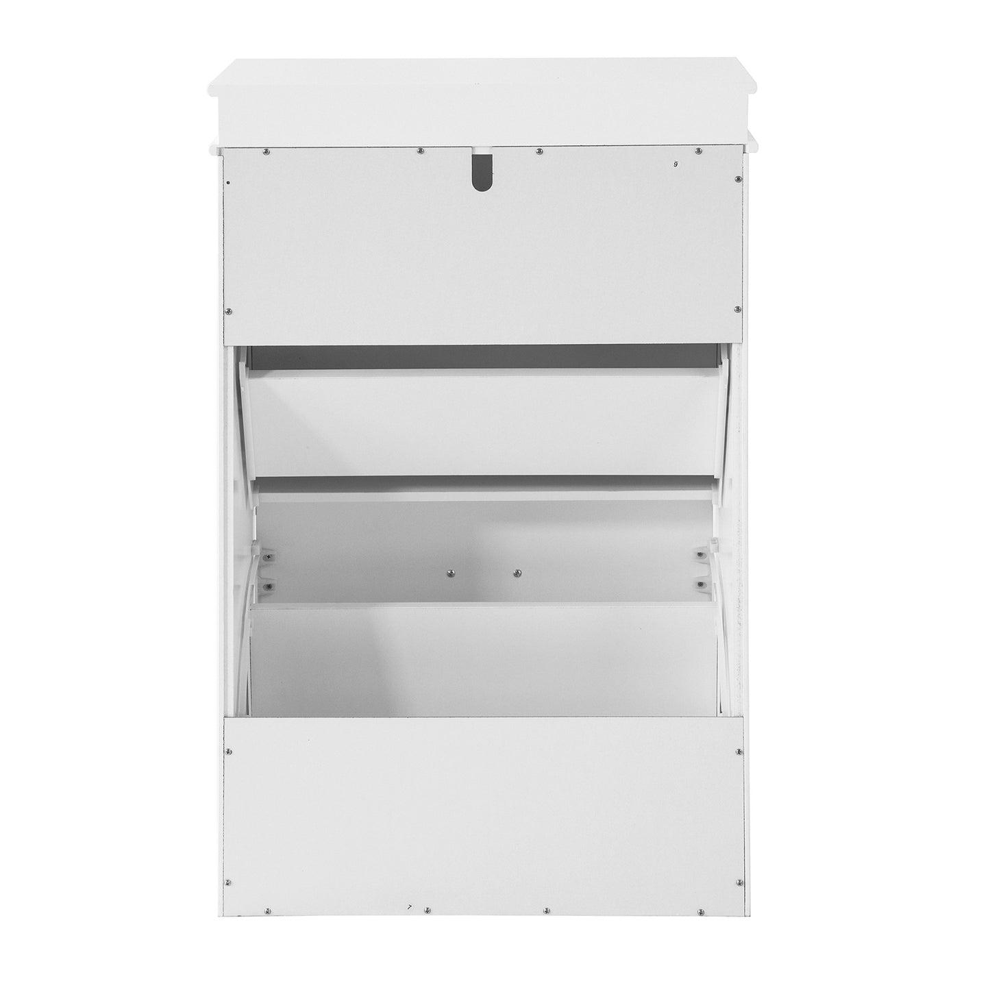 SoBuy FSR78-W Shoe Cabinet with 2 Tilt-Out Drawers Shoe Rack Shoe Storage Cupboard Organizer Unit White