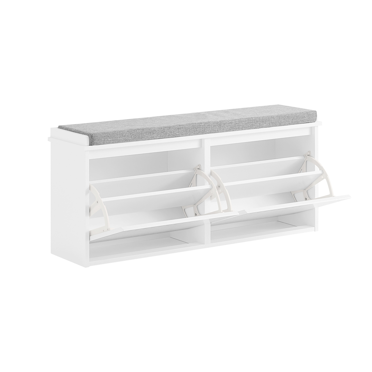 SoBuy Hallway Shoe Bench Shoe Rack Shoe Cabinet with Seat Cushion and 2 Flip-Drawers