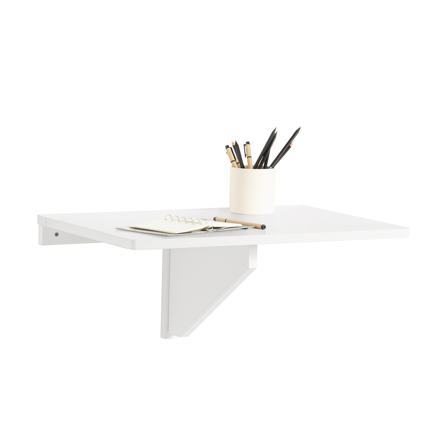 SoBuy FWT03-W Wall-Mounted Folding Table, Kitchen Table, Laptop Table, Dining Table, White