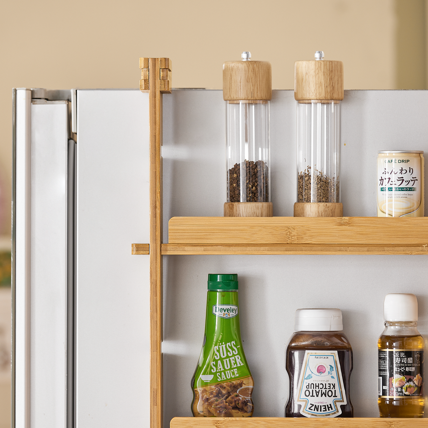 SoBuy Adjustable Kitchen Spice Jars Hanging Storage Racks Shelf