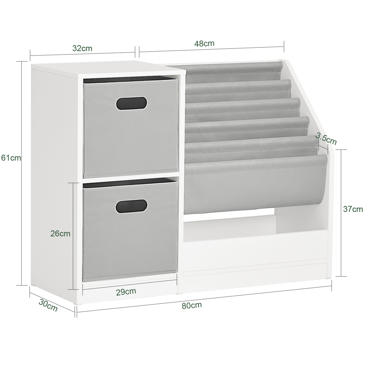 SoBuy Children Kids Bookcase Book Shelf Toy Shelf Standing Storage Shelf